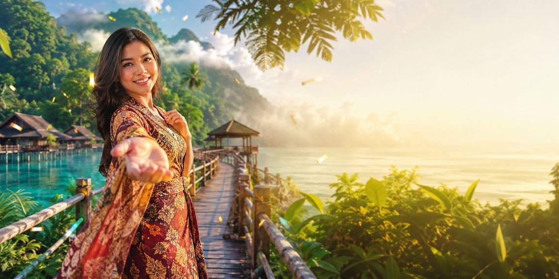 Suasana meja baccarat kasino di Sabah dengan peniaga profesional berpakaian batik
